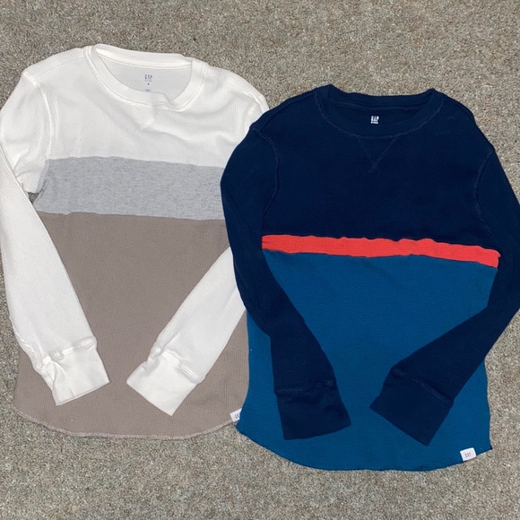 Lot of two gap waffle long sleeve shirts medium 8 - Picture 1 of 4